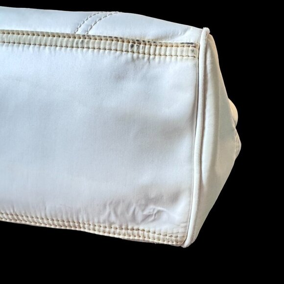 COACH Hampton Nylon Sateen Weekend Handbag Satchel Bag Purse Yellow F11993 AS IS - Picture 10 of 13